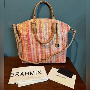 NWT Brahmin Large Duxbury Satchel in Multi Royalton Melbourne Leather